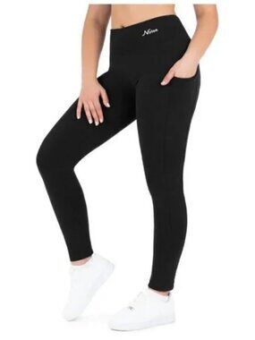 Nirlon High Rise Leggings with Pockets Workout Yoga (M) NWT!